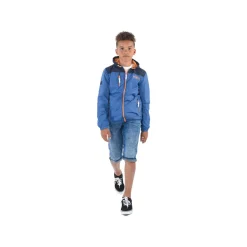 Blouson coupe-vent à Capuche Malte Bleu