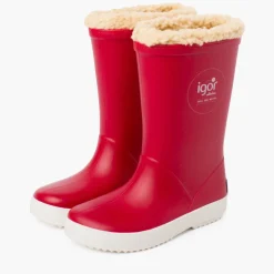 Bottes De Pluie En Shearling Pour Enfants