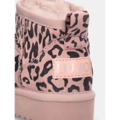 Bottines chaudes avec imprimé animalier