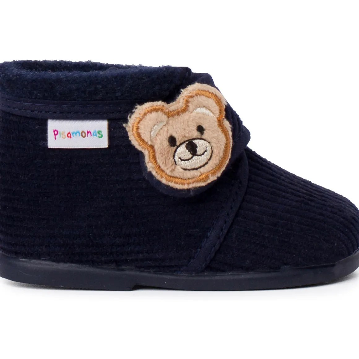 Chaussons Bottes Enfant En Velours Côtelé Ours
