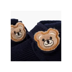 Chaussons Bottes Enfant En Velours Côtelé Ours