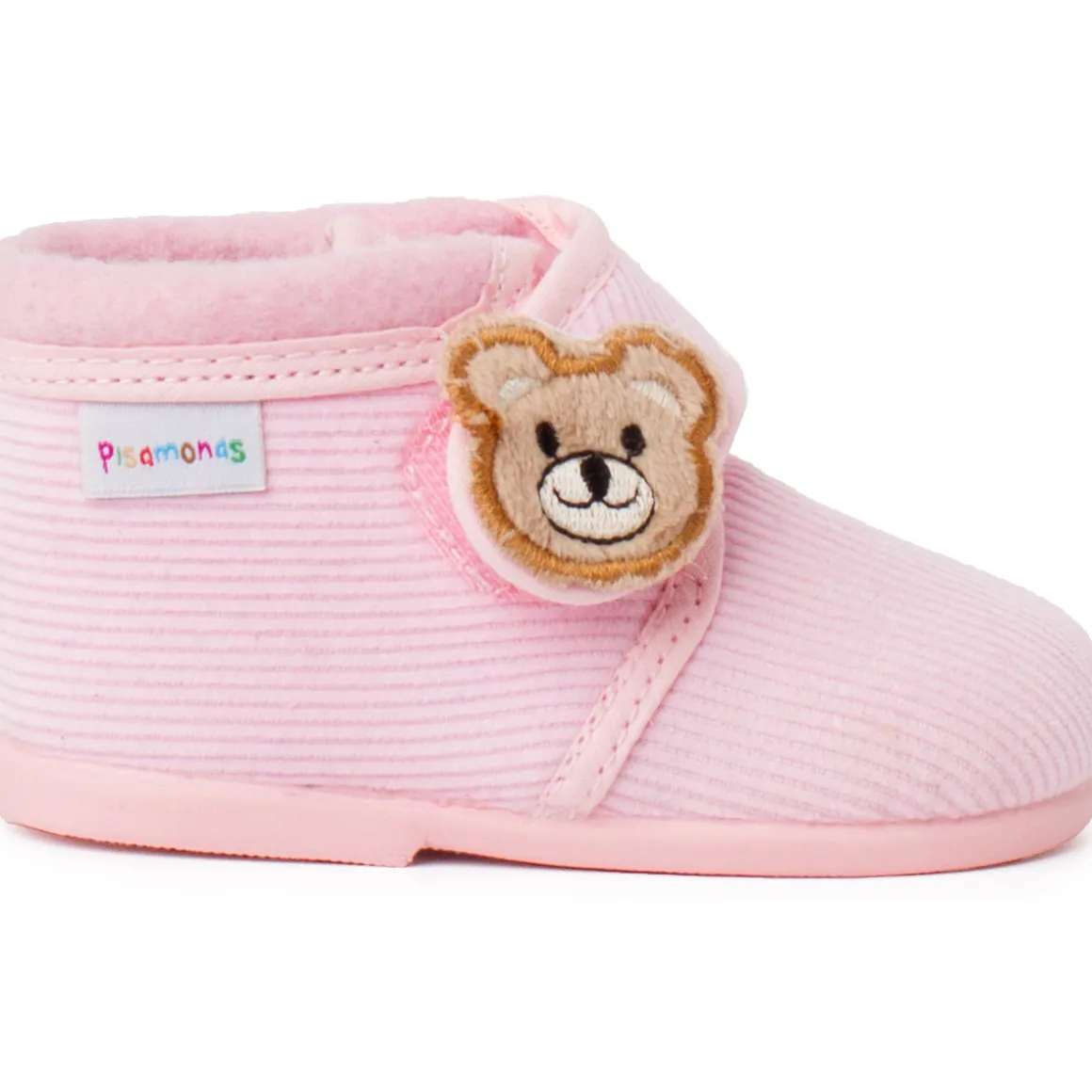 Chaussons Bottes Enfant En Velours Côtelé Ours