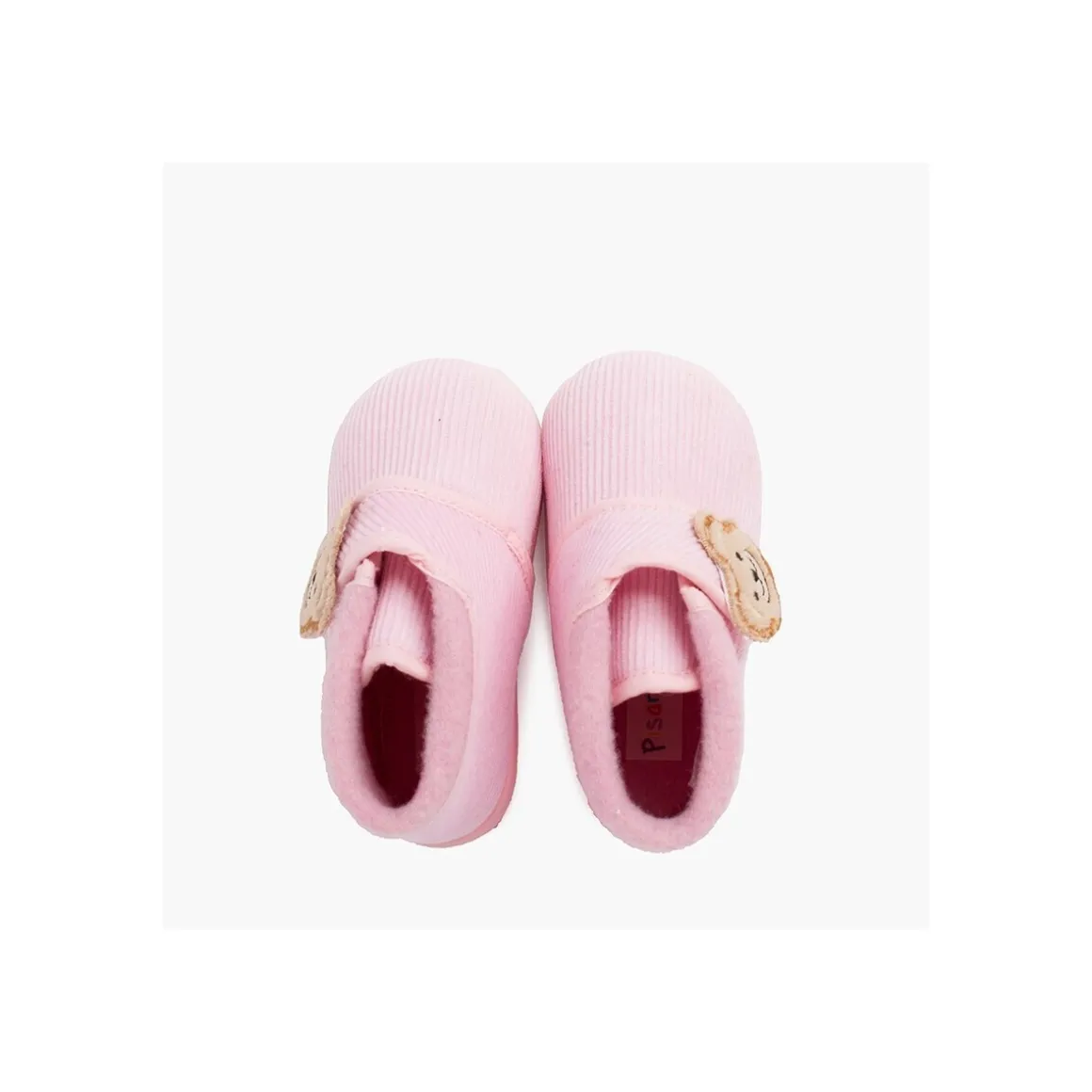 Chaussons Bottes Enfant En Velours Côtelé Ours