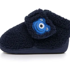 Chaussons bottillons scratch Bébé Marine monstre