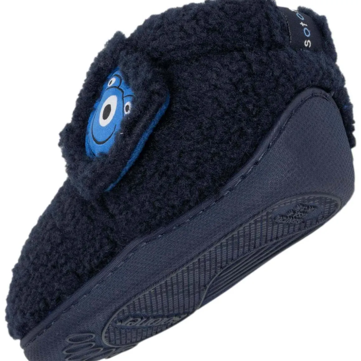 Chaussons bottillons scratch Bébé Marine monstre