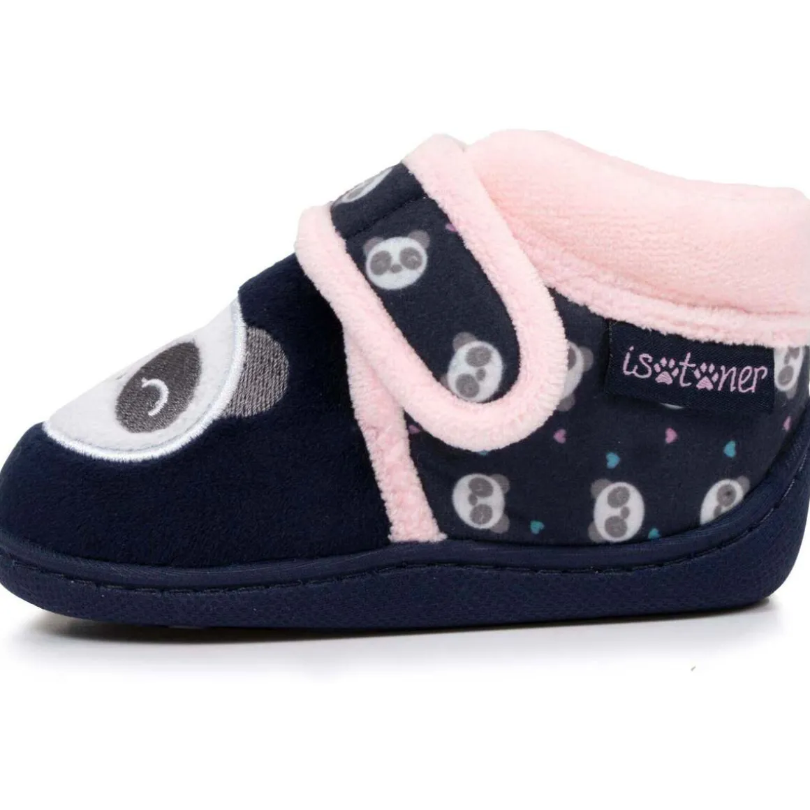 Chaussons bottillons scratch Bébé Marine panda