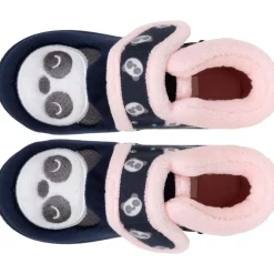 Chaussons bottillons scratch Bébé Marine panda