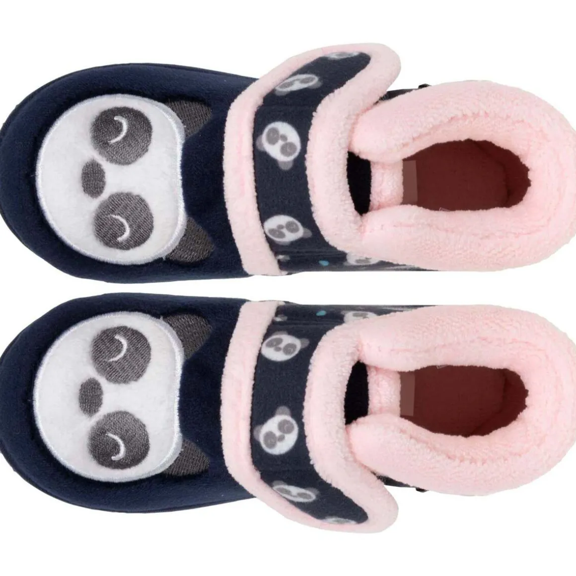 Chaussons bottillons scratch Bébé Marine panda