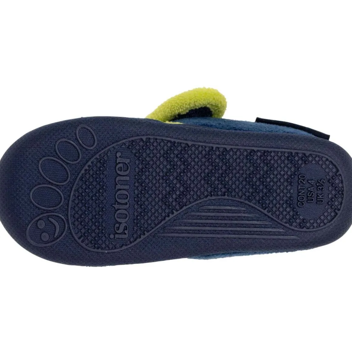 Chaussons bottillons scratch Bébé Marine monstre jaune