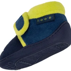 Chaussons bottillons scratch Bébé Marine monstre jaune