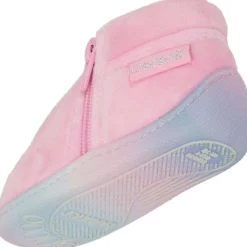 Chaussons bottillons zip Bébé Rose licorne