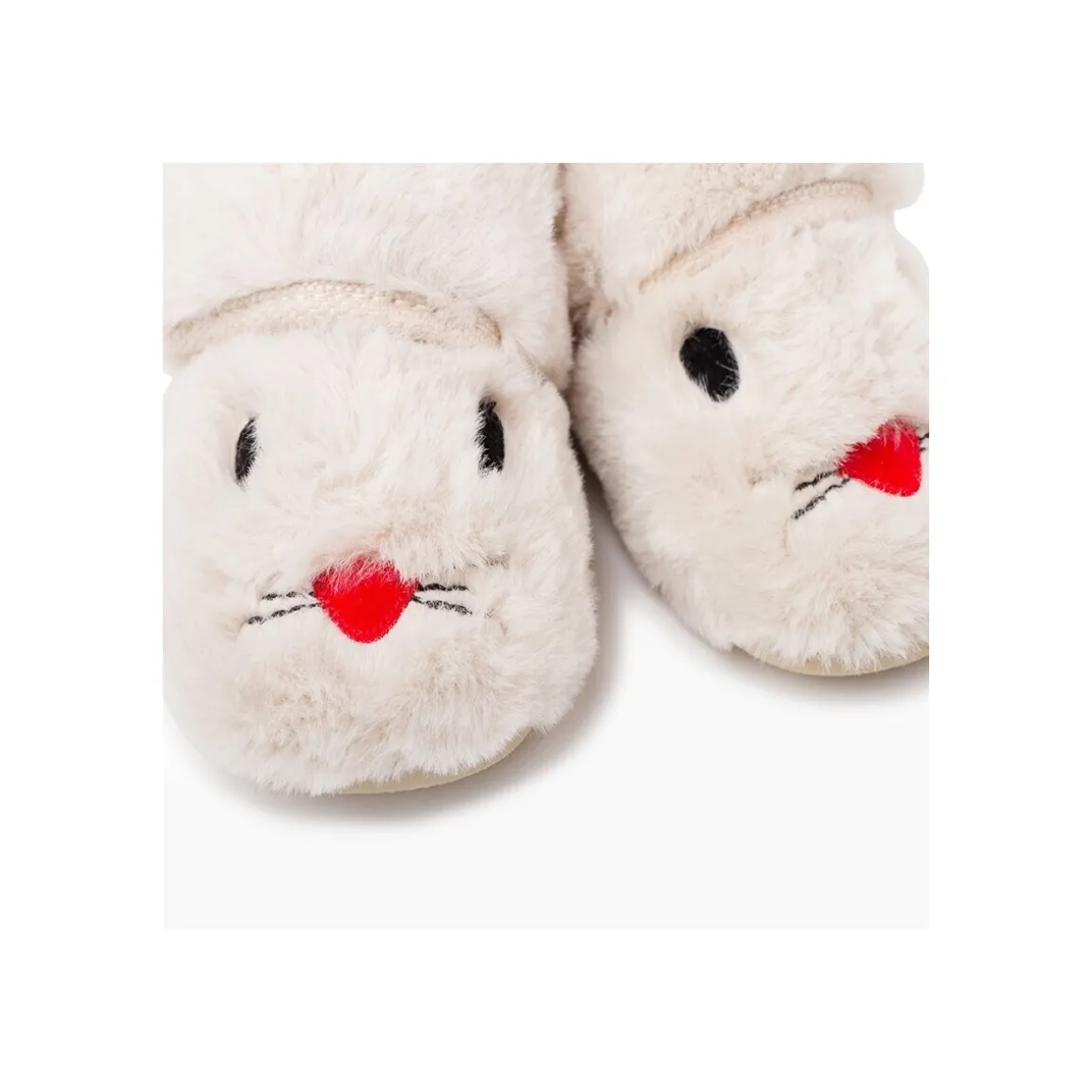 Chaussons De Lapin En Fourrure Douce