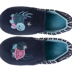 Chaussons mocassins Enfant Marine Tortue