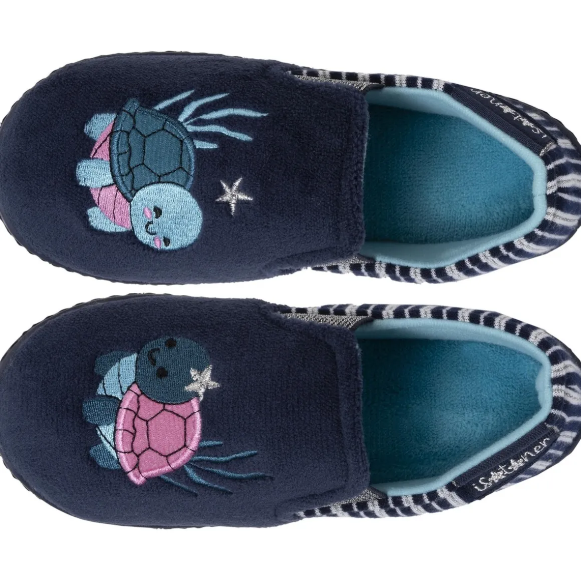 Chaussons mocassins Enfant Marine Tortue