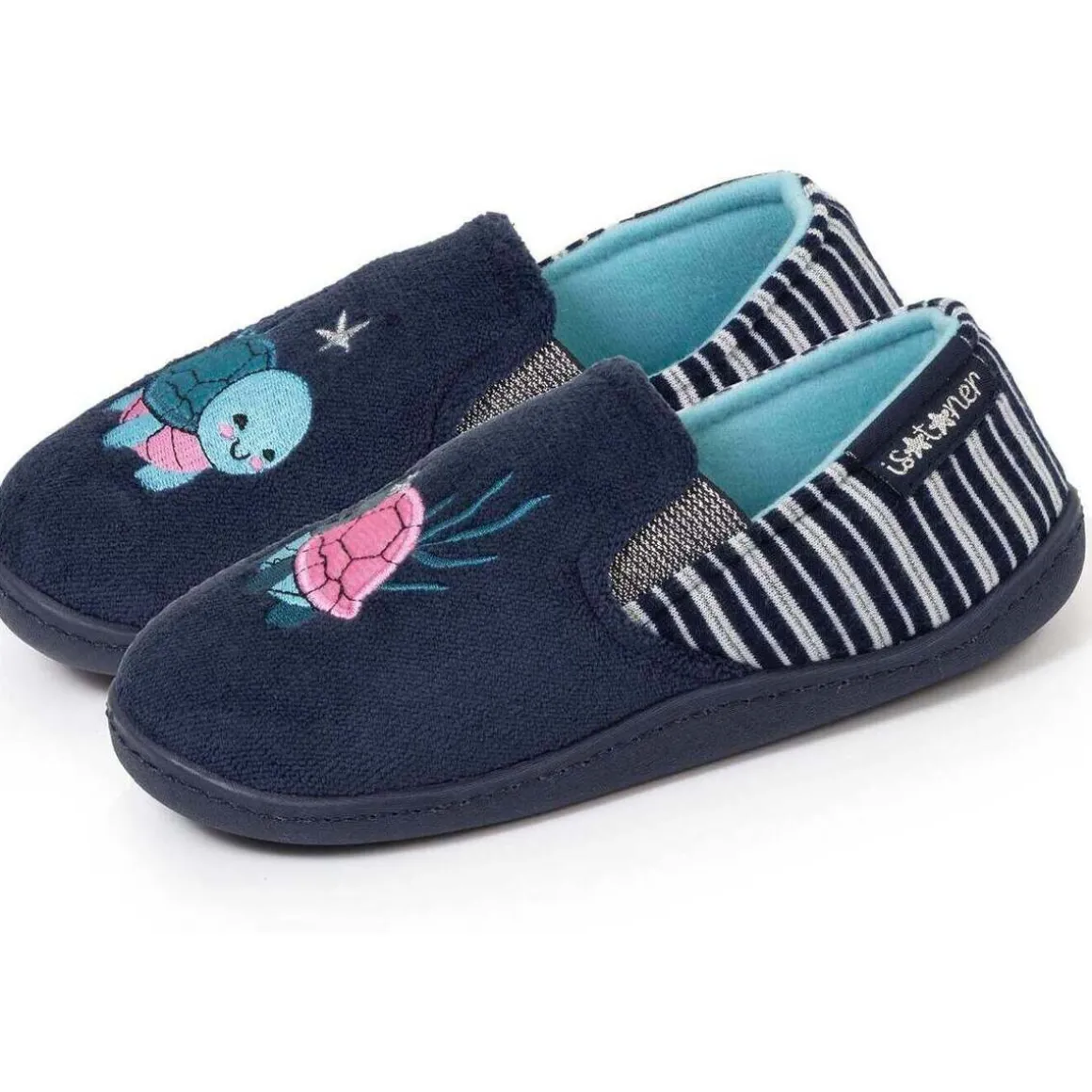 Chaussons mocassins Enfant Marine Tortue