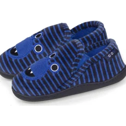 Chaussons mocassins Enfant Monstre Rayures