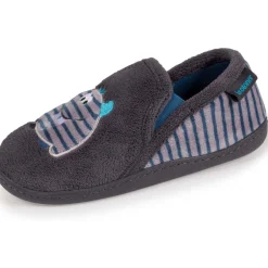Chaussons mocassins Enfant Monstre rayé