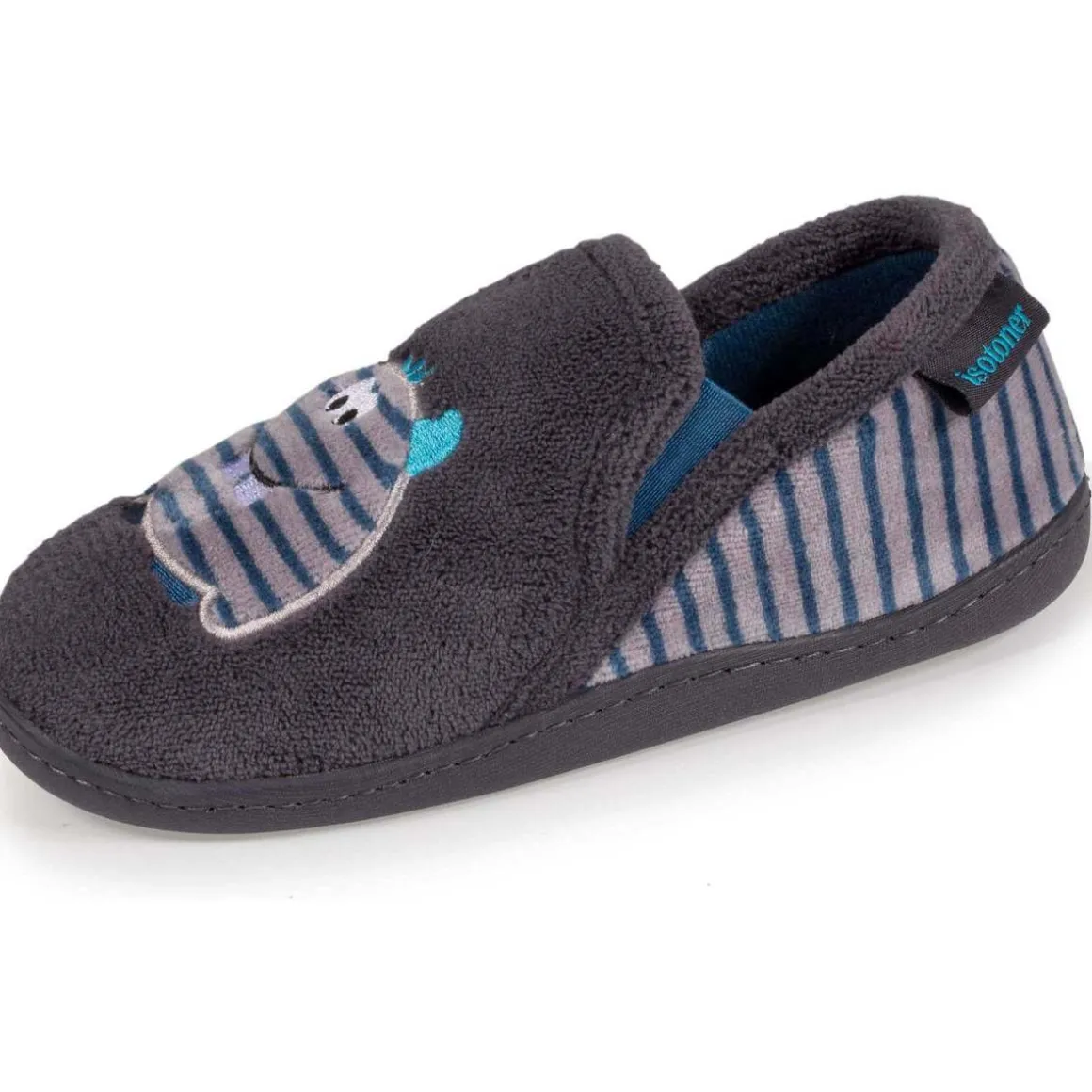 Chaussons mocassins Enfant Monstre rayé