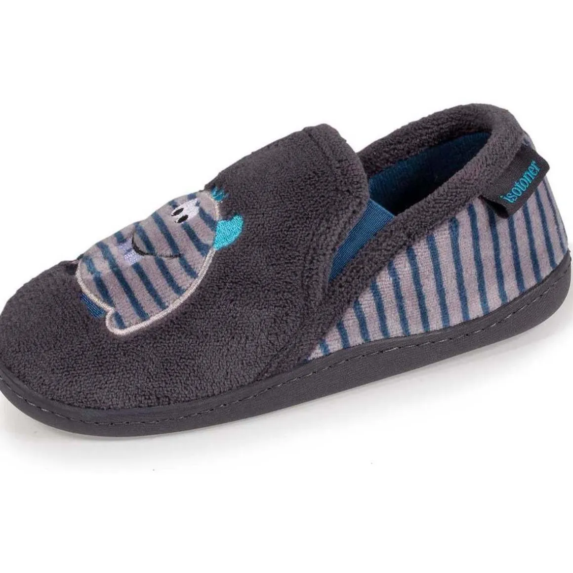 Chaussons mocassins Enfant Monstre rayé