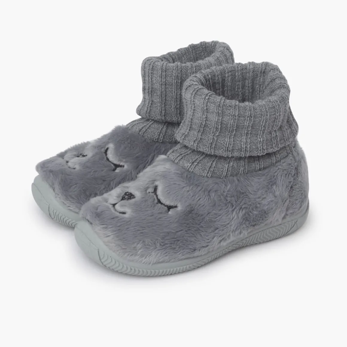 Chaussons Ours En Fourrure Douce Chaussettes