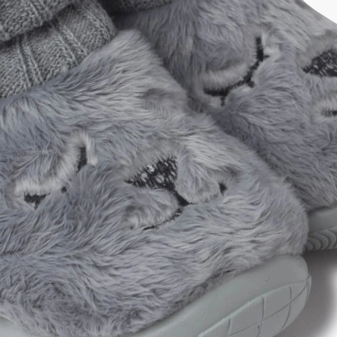 Chaussons Ours En Fourrure Douce Chaussettes