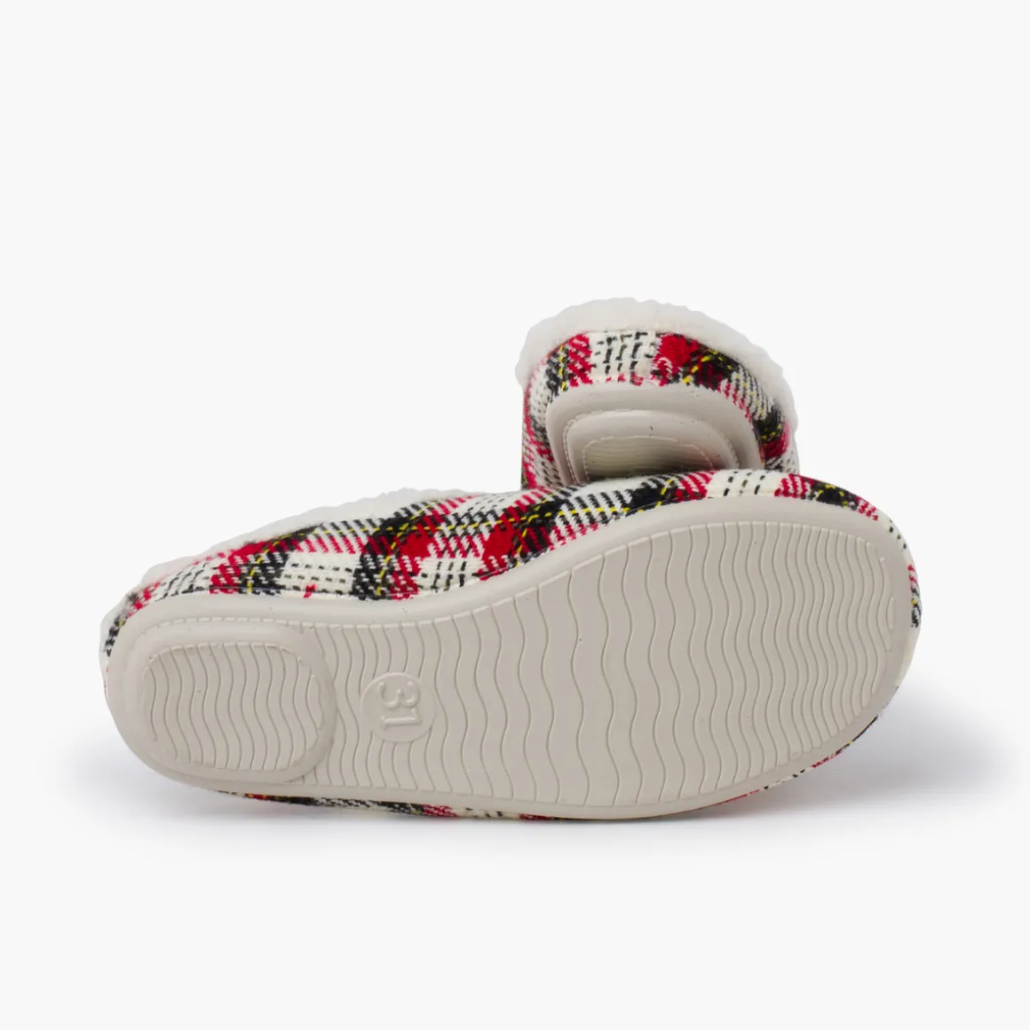 Chaussons Pure Laine Carreaux