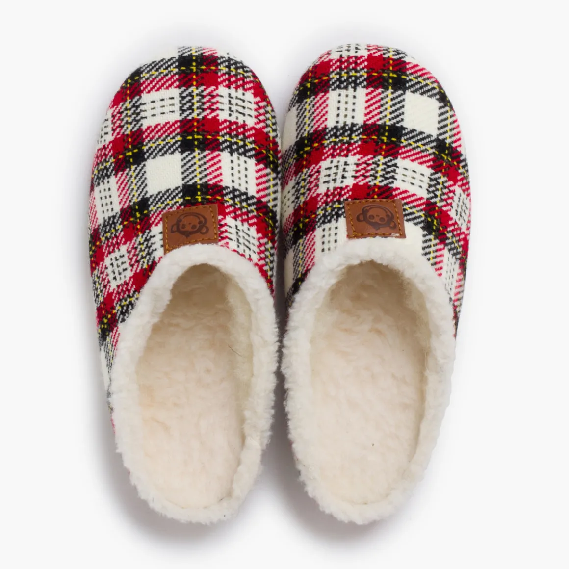 Chaussons Pure Laine Carreaux