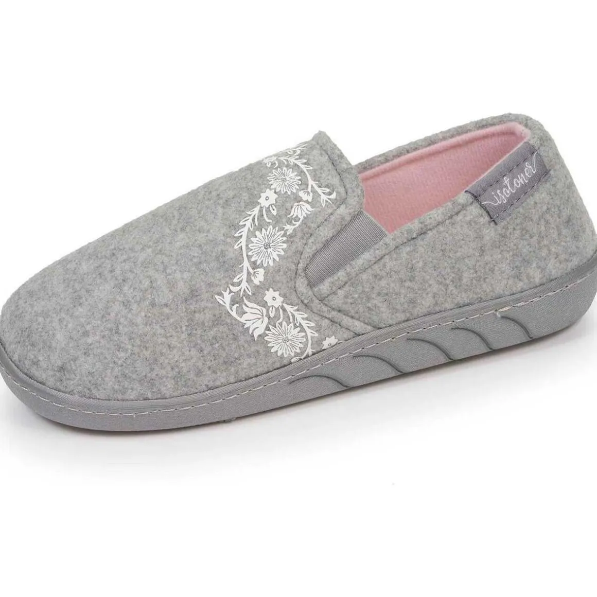 Chaussons sans-gênes Junior arabesques Gris chiné