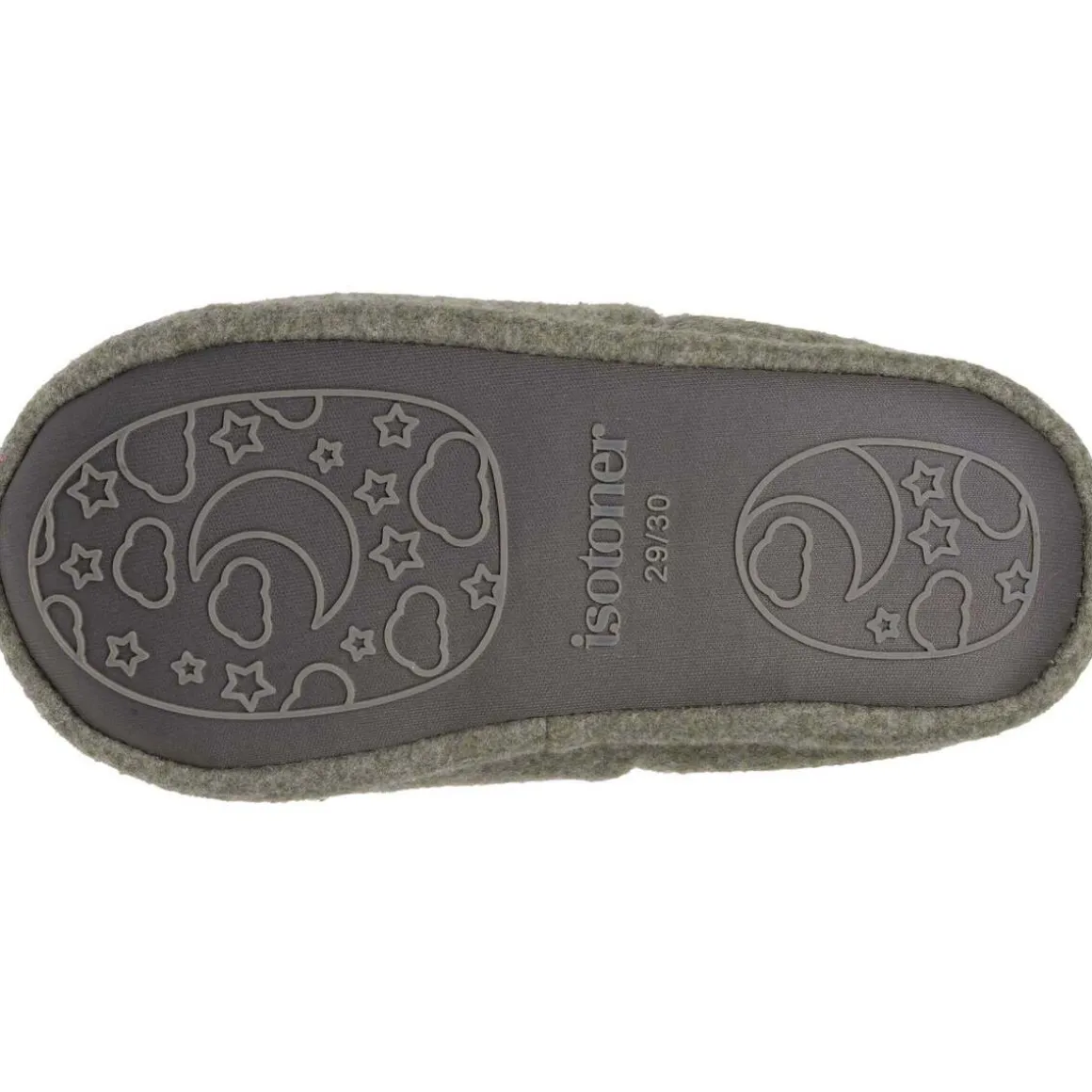 Chaussons slippers Garçon Dinosaure Kaki chiné