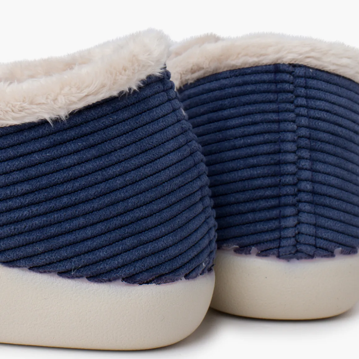 Chaussons Velours Côtelé Doublure Fourrure