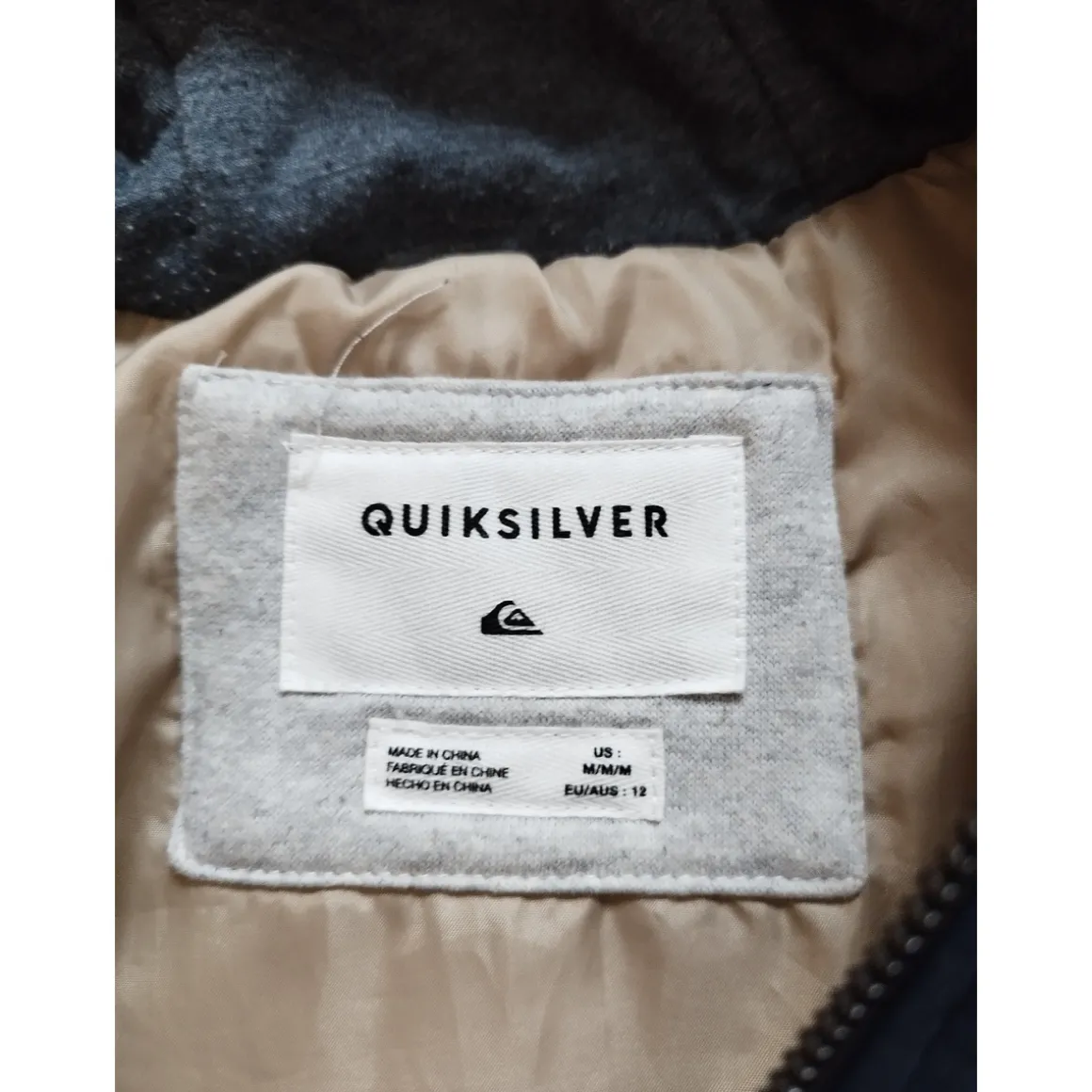 Doudoune Quicksilver beige bleu et gris - 12 ans