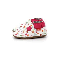 Kickbaby, Chaussons Fille, Blanc Cerise