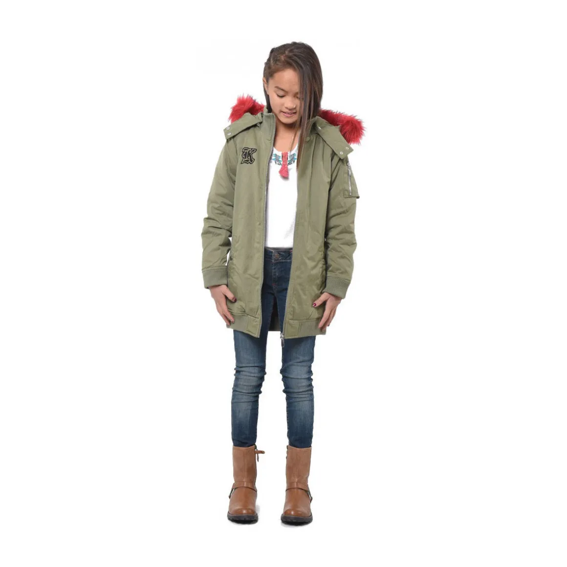 Parka Fille Awin Kaki