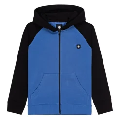 Sweat zippé - bleu et noir