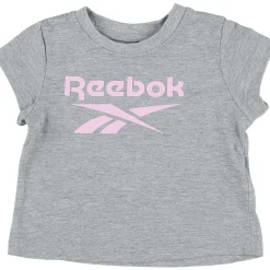T-shirt gris, rose