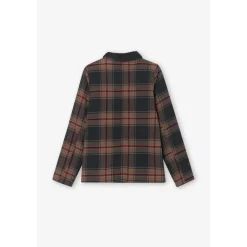 Veste eribo kaki à carreaux