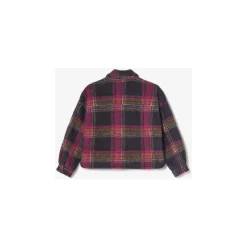 Veste osirisgi à carreaux bleu nuit et rose