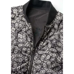 Veste réversible argusgi noir à motif cachemire